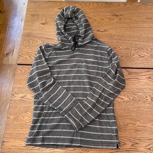 Mens BILLABONG Striped Baja Pullover Hoodie Shirt Size medium in gray